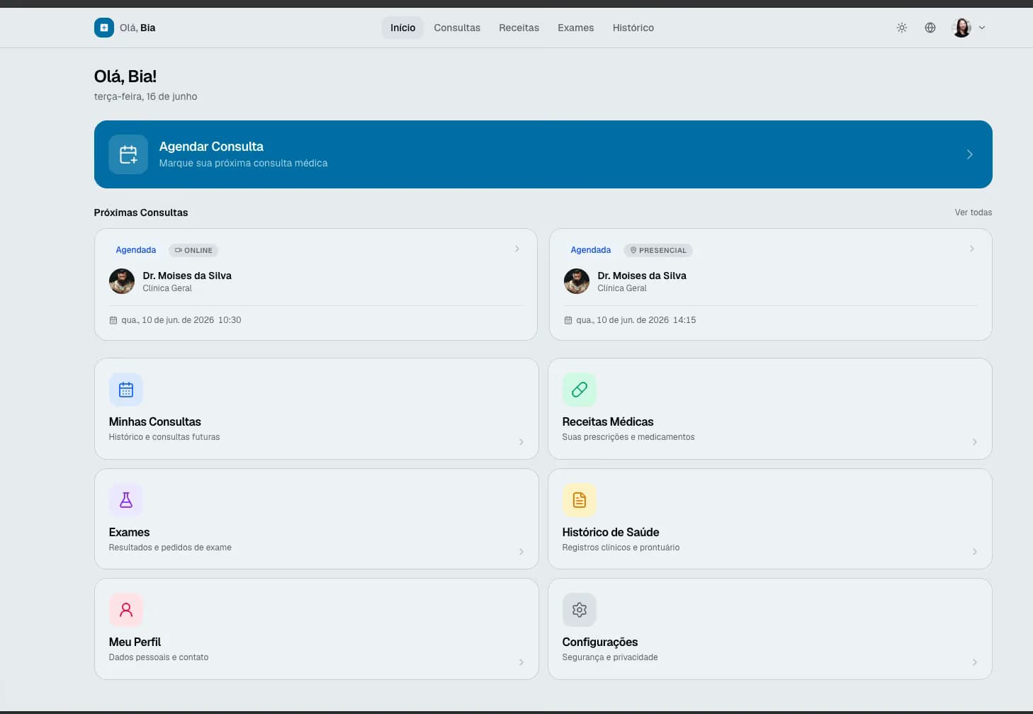 Portal do paciente Vitalicall — marcar, atender e acompanhar o cuidado em um só lugar